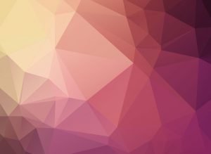 Abstract composite graphic of colorful voronoi triangles