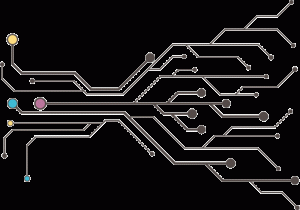 illustrative depiction of a circuit board