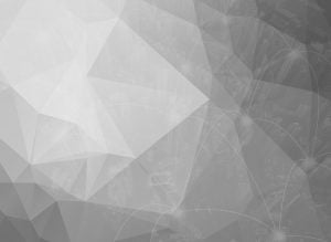 Abstract composite graphic of voronoi triangles over a city