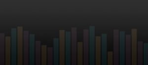 illustration of colored chart-like bars on dot grid background