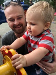 Asenka team member Scott with his son Cam